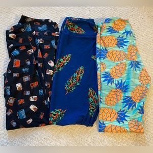 3 pairs LuLaRoe leggings - one size